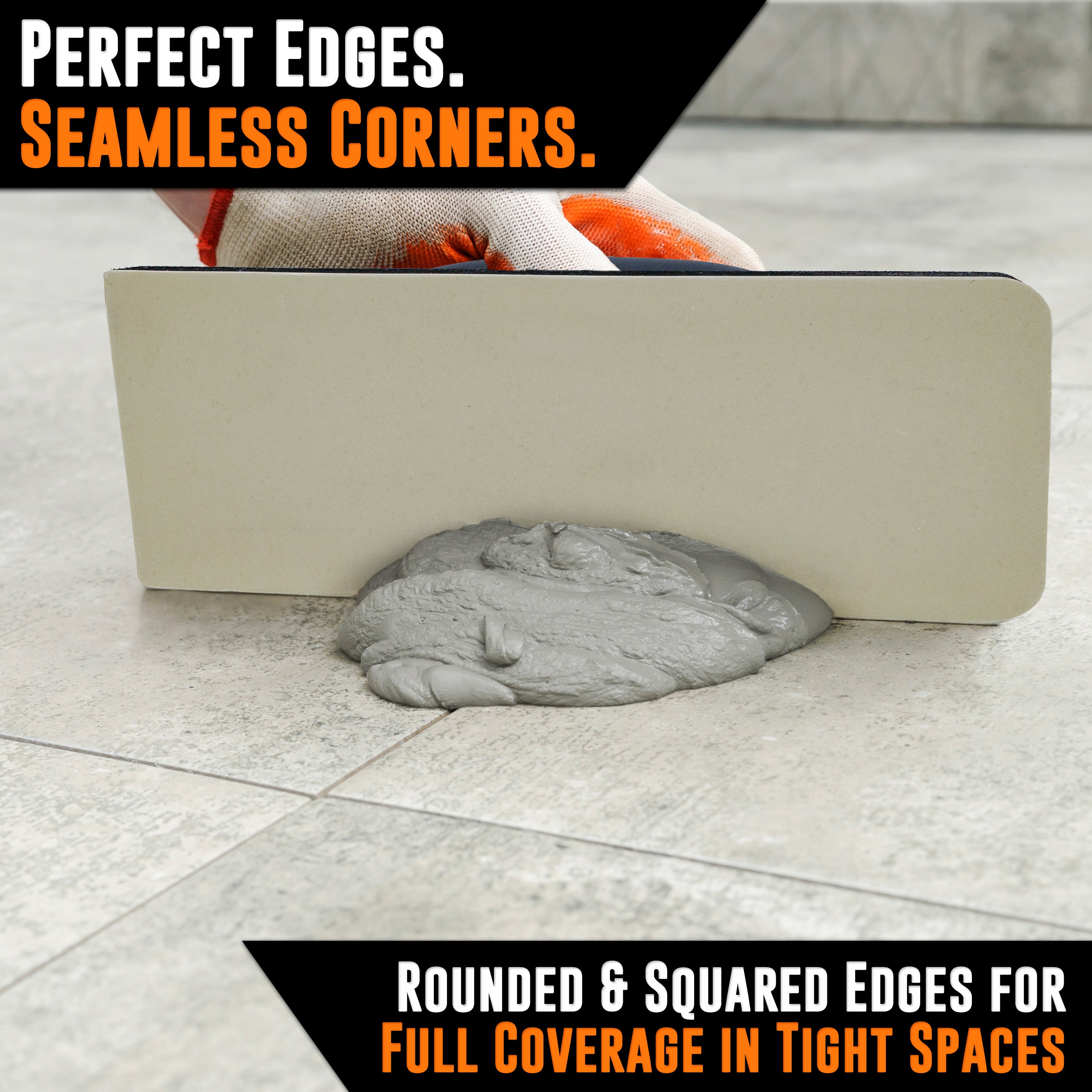 Rubber Grout Float – 9.5” x 4 Inch Grout Float for Tile – Grout Trowel for Tile, Grouting Floatubber Grout Float