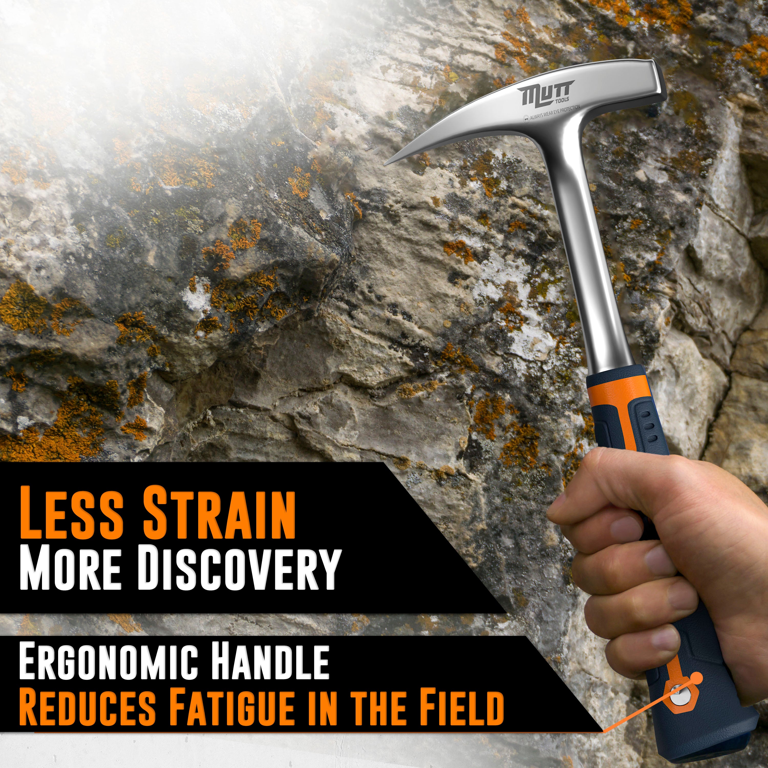Rock Hammer – Heavy Duty 22oz Rock Pick Hammer – Rock Hammer Geology Tools, Geology Hammer
