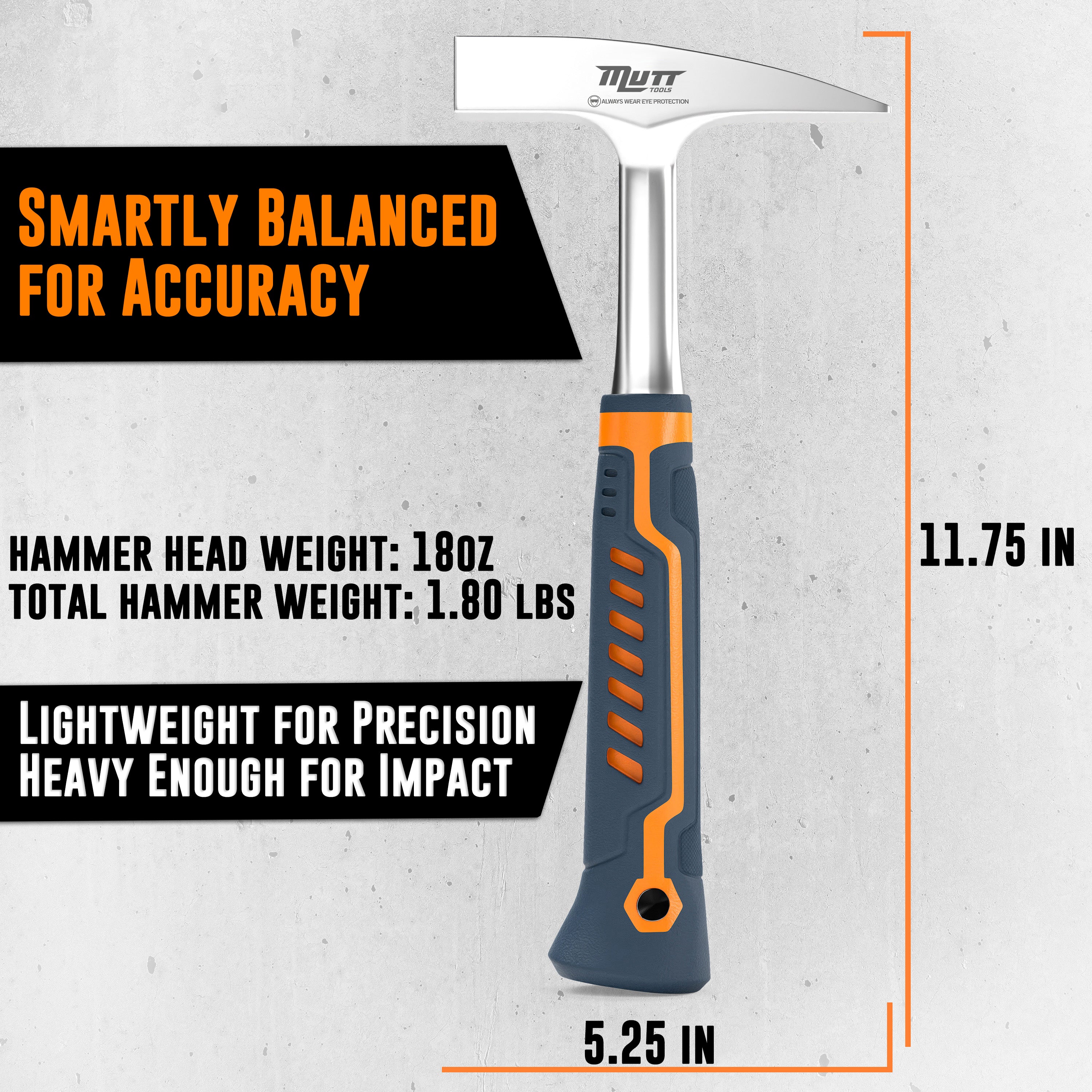 Sheet Metal Hammer – 18oz Tinners Hammer One Piece Forged
