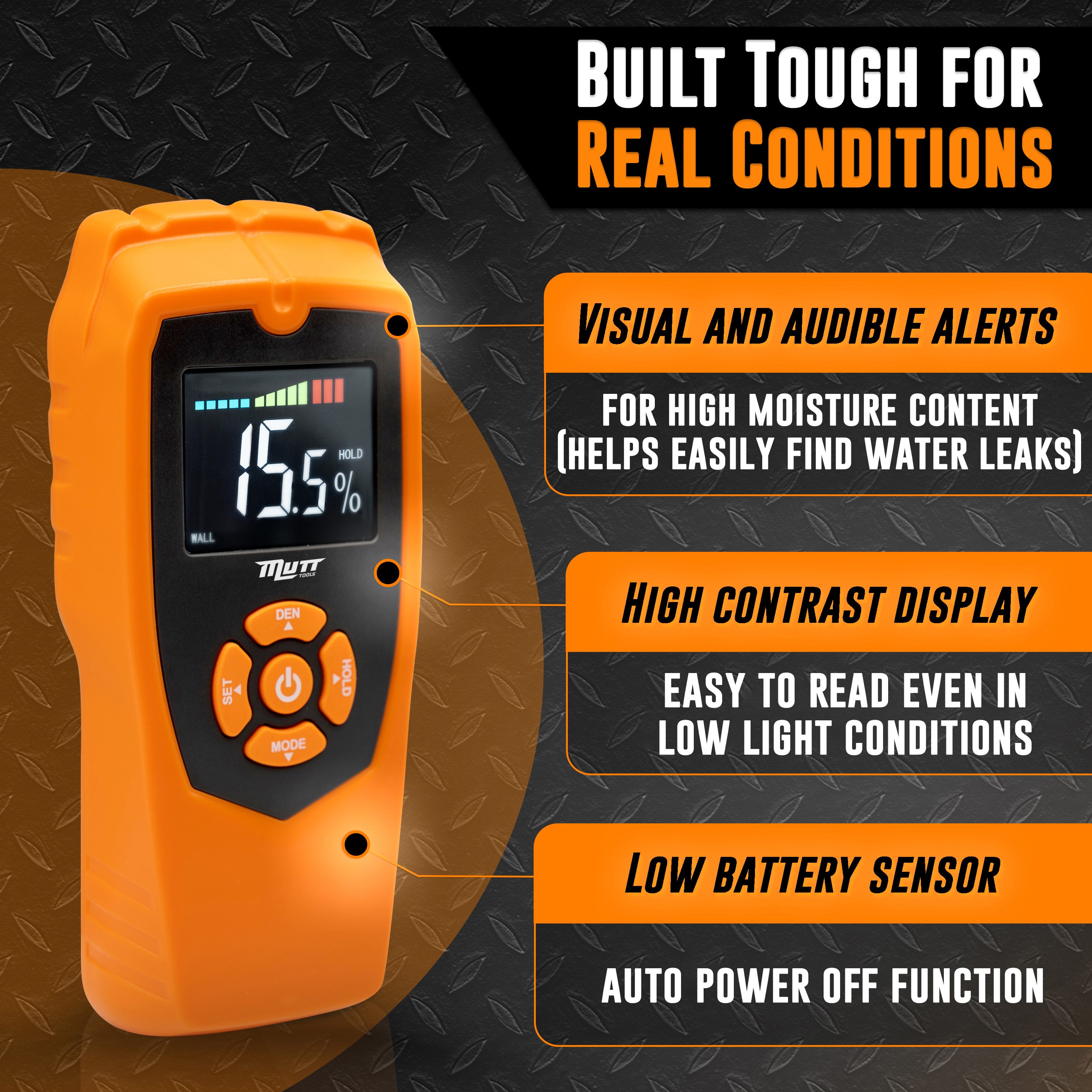 Pinless Moisture Meter | Non-Destructive Wood Moisture Meter for Walls, Drywall, Wood and Masonry