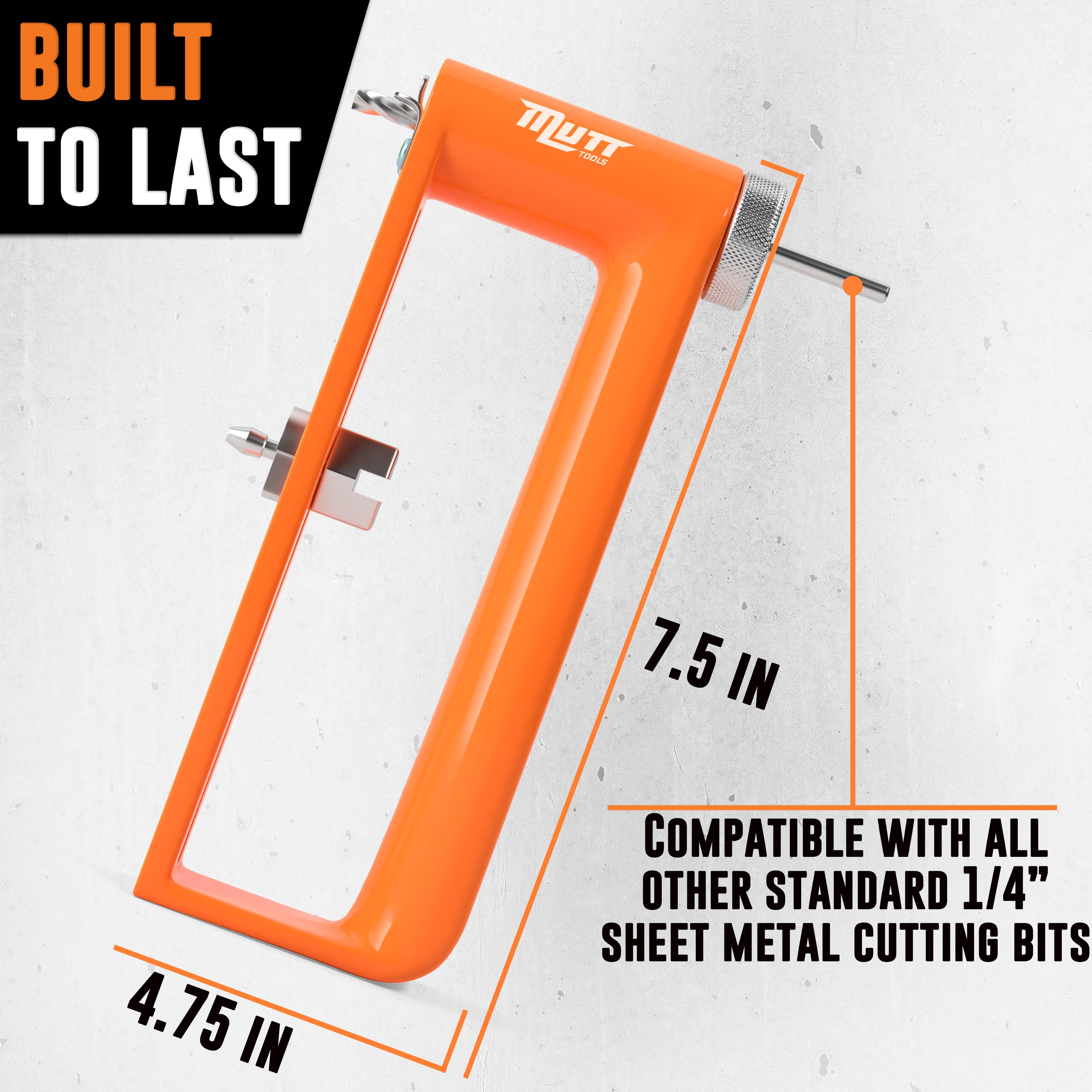 Adjustable Sheet Metal Hole Cutter – Cut 2 – 12" Holes in 24ga Steel and 26ga Stainless Steel