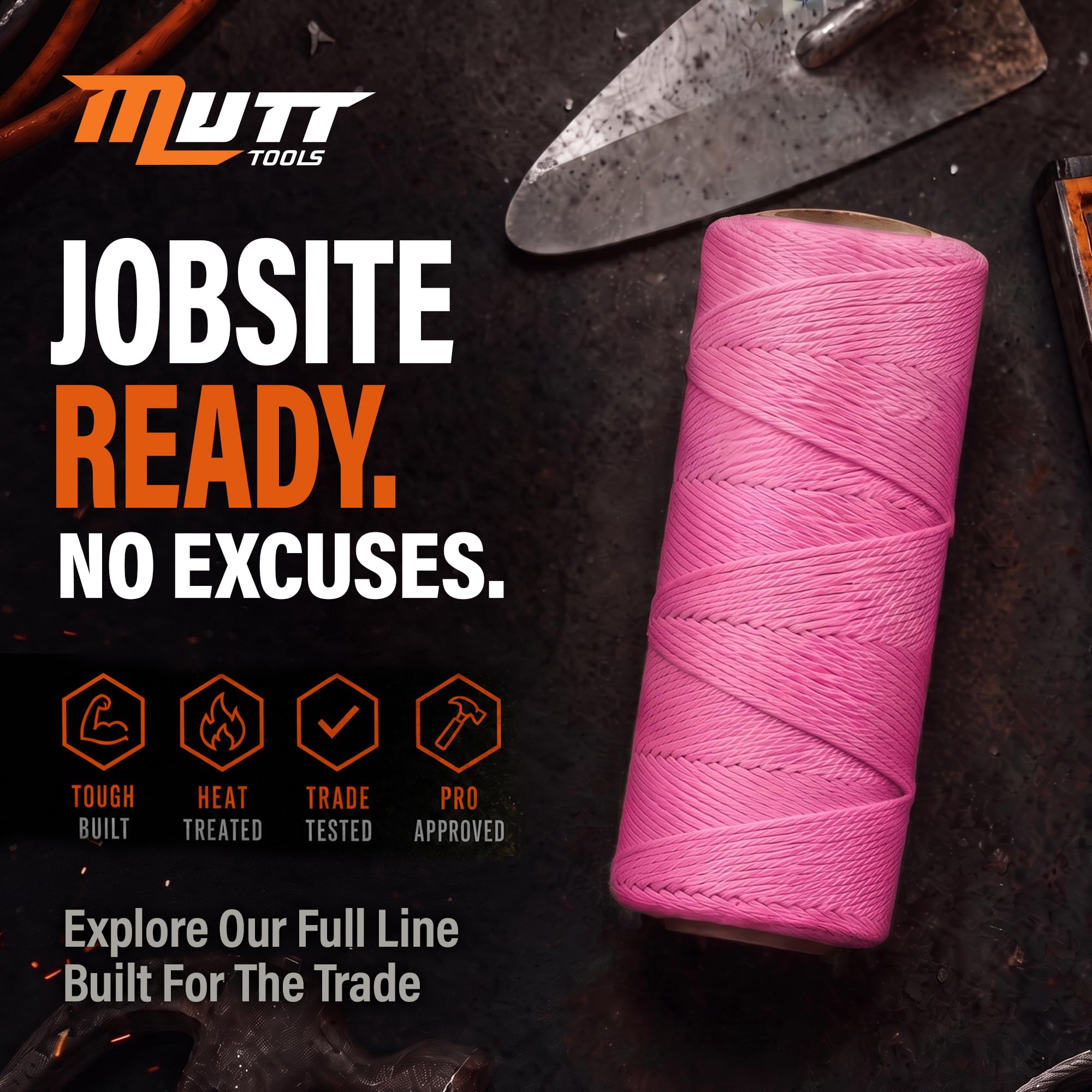 Mutt Tools #18 Braided Nylon Mason Construction String Line