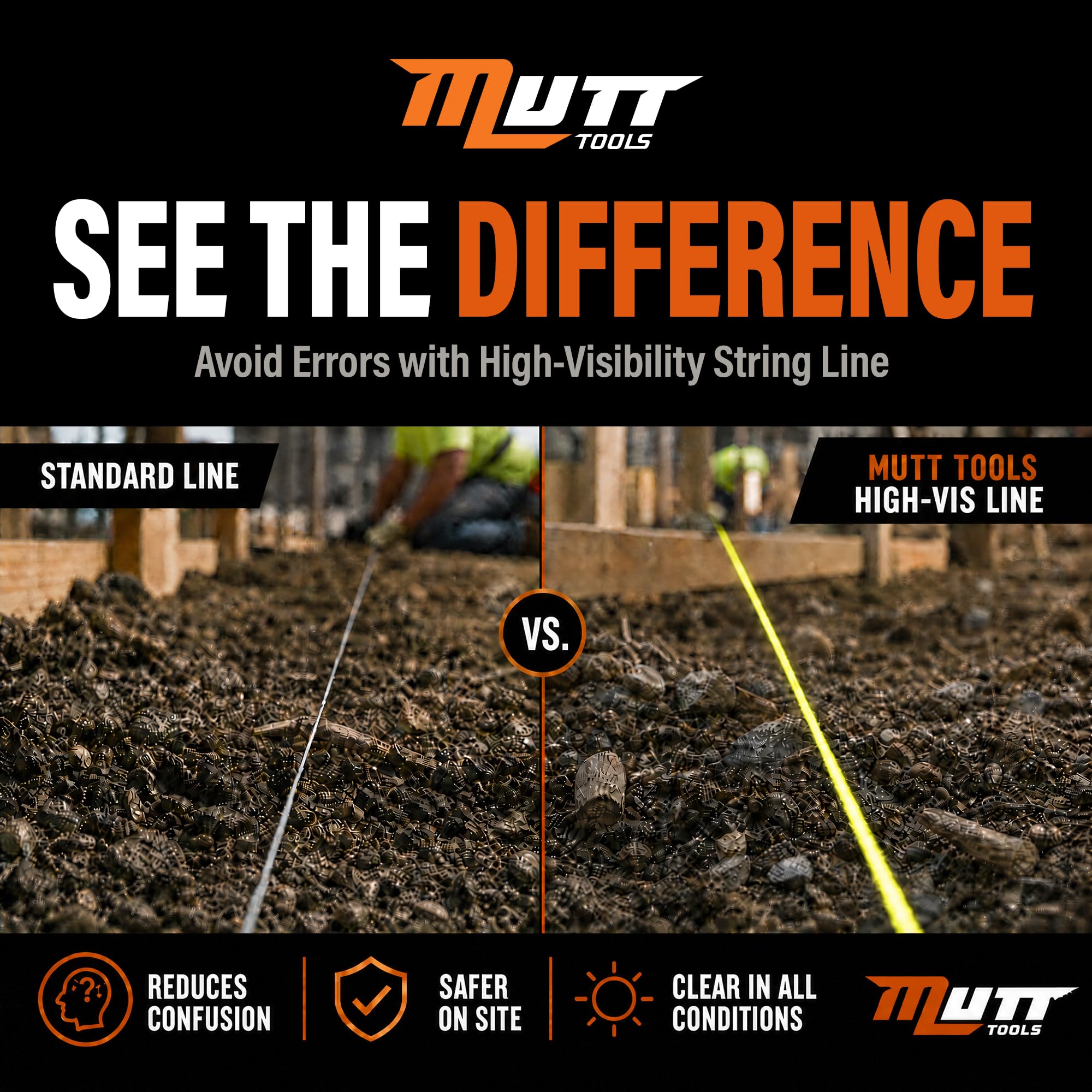 Mutt Tools #18 Braided Nylon Mason Construction String Line