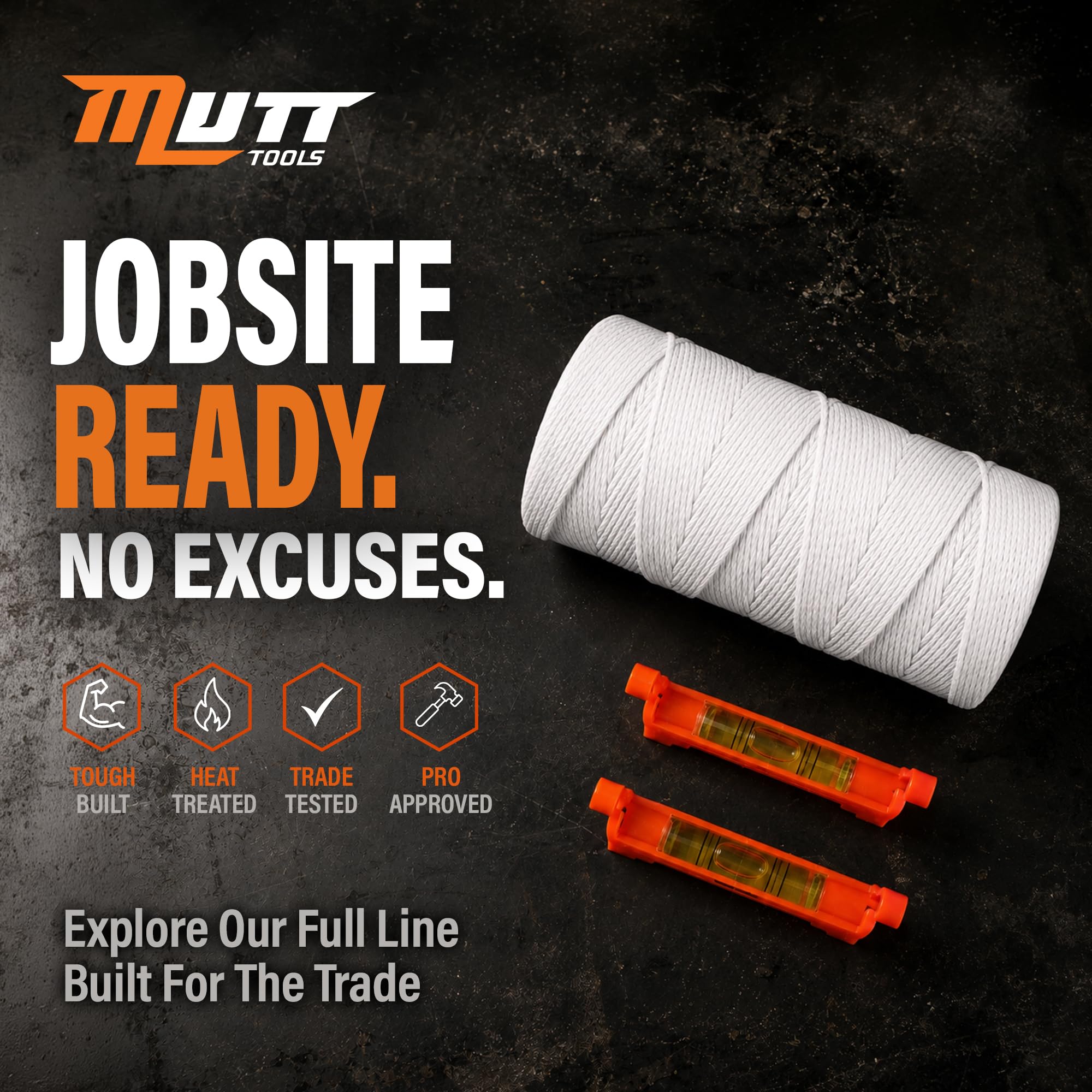 Mutt Tools #18 Braided Nylon Mason Construction String Line