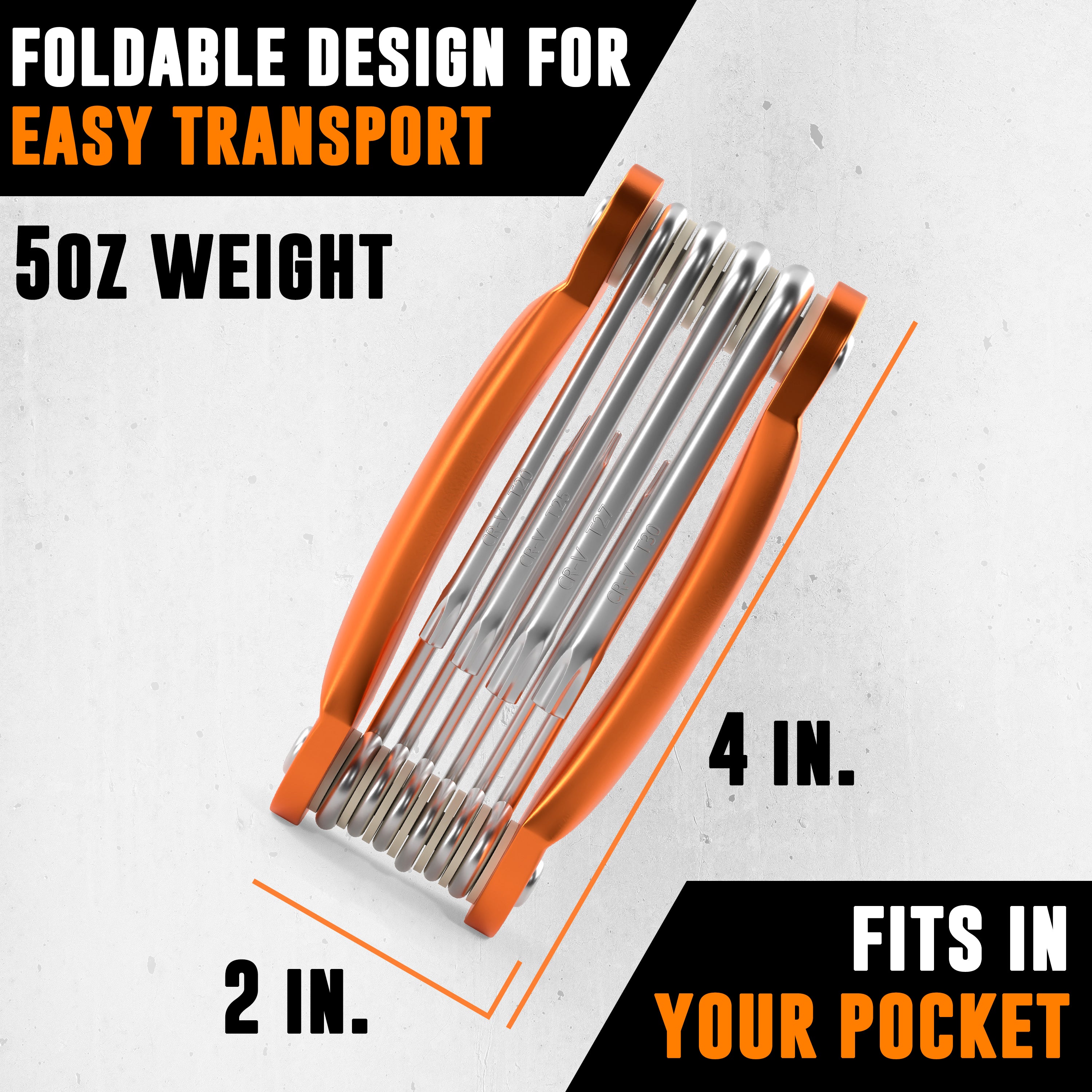 10pc Folding Security Star Set | Tamper Proof Torx Set