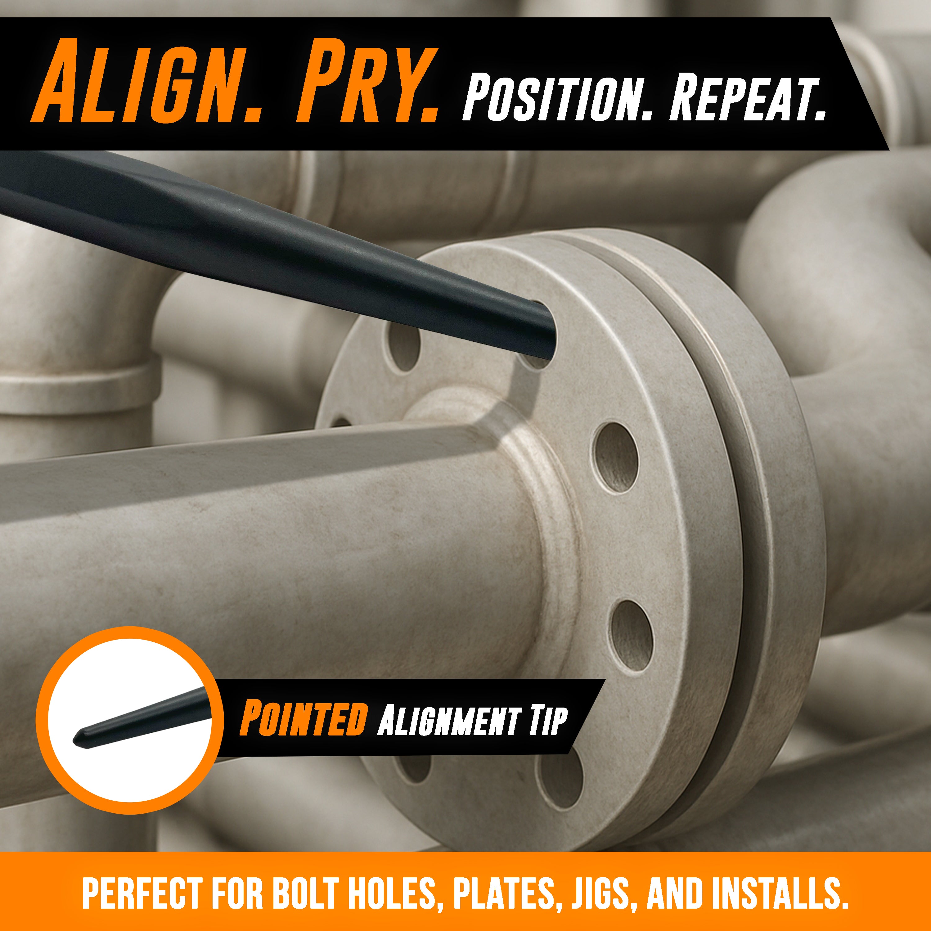 Heavy Duty Alignment Pry Bar – Professional-Grade Sleever Bar & Mechanic’s Tool (14, 24, 30 & 36 Inch Options)