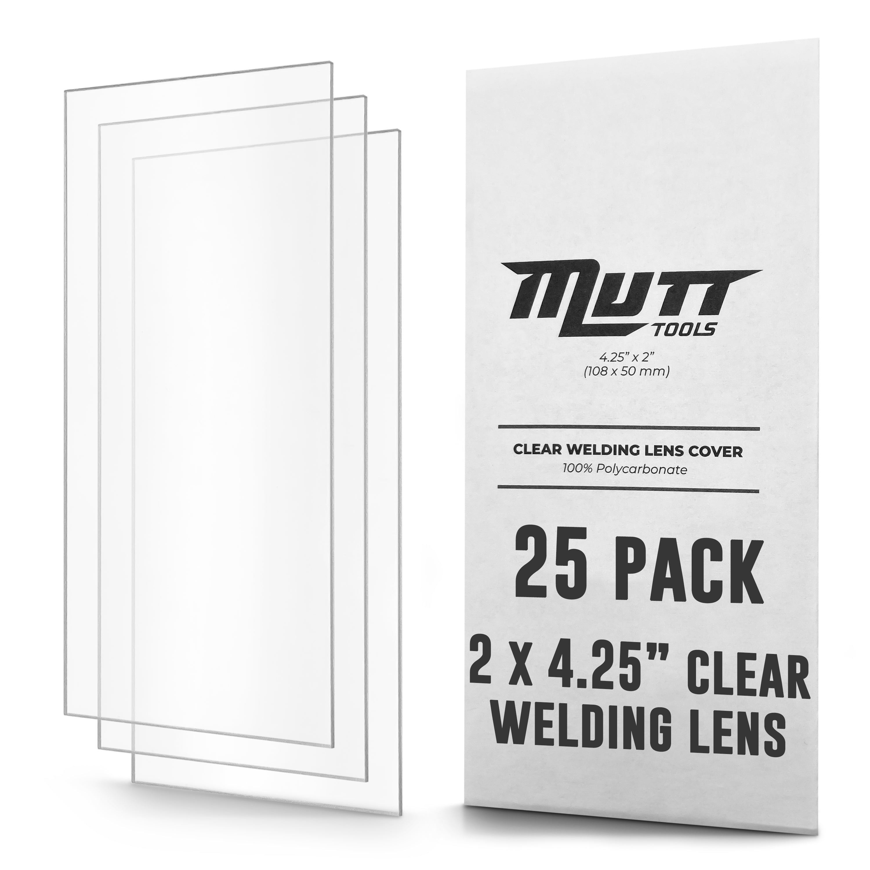 Clear Welding Lenses 2x4.25" – .04” Thick 2x4 Clear Welding Lens, 25 Pack