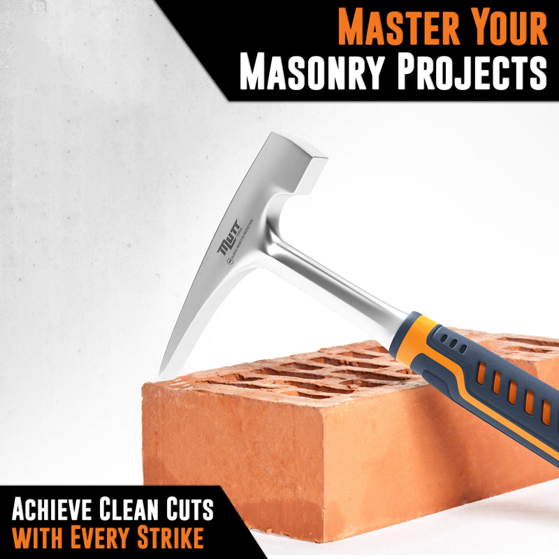 Brick Hammer – 20oz Masonry Hammer with Ergonomic Handle – Stone Mason Hammer