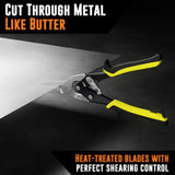 10 Inch Straight Cut Tin Snip | Heavy Duty Chrome Molybdenum Snips