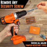 33pc Security Bit Set – Includes Security Torx, Metric and SAE Hex, Torq, Spanner Bit Set and Triwing