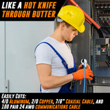 10 Inch Cable Cutters - Heavy Duty Cable Cutter for Aluminum, Copper and Communications Cable