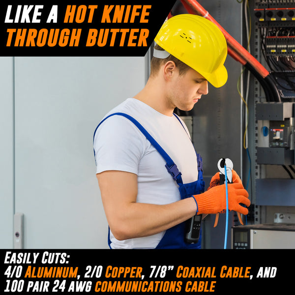 10 Inch Cable Cutters - Heavy Duty Cable Cutter for Aluminum, Copper and Communications Cable