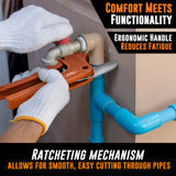 1.5” PVC Pipe Cutter – Heavy Duty Ratcheting PVC Cutter