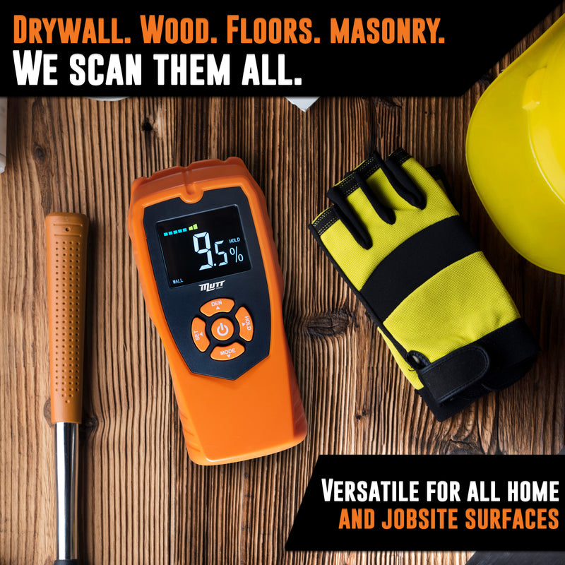 Pinless Moisture Meter | Non-Destructive Wood Moisture Meter for Walls, Drywall, Wood and Masonry