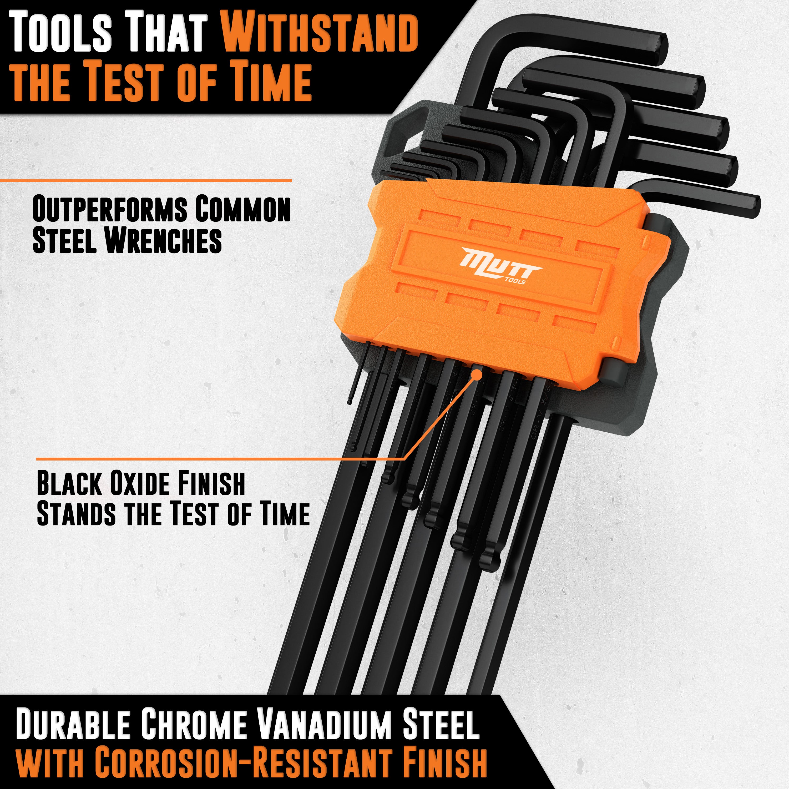 26pc L-Key Allen Wrench Set | Metric & SAE Ball End Hex Keys