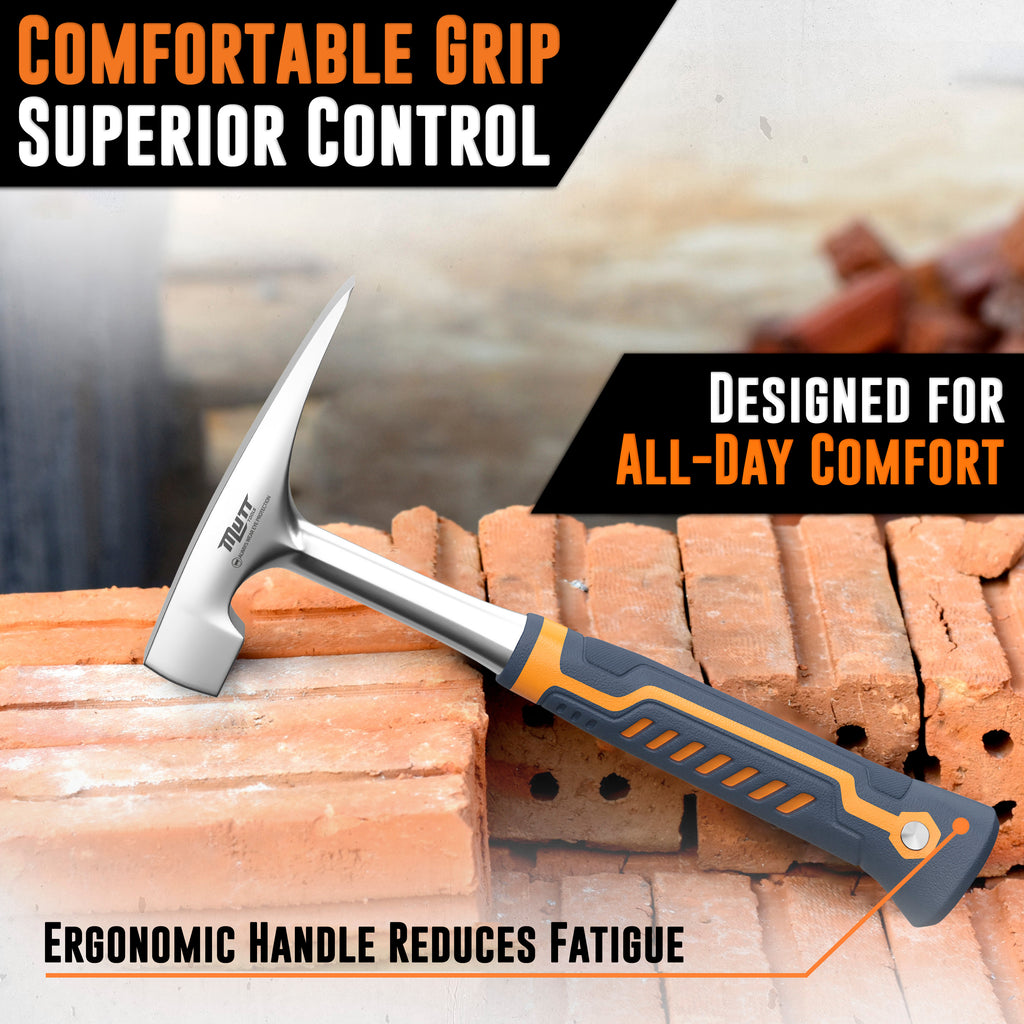 Kendo Steel Masonry Brick Hammer All Steel Shaft Joint Claw Hammer