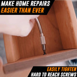 Flexible Ratcheting Screwdriver Set with Integrated Bit Holder