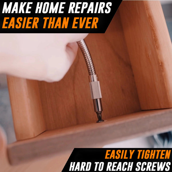 Flexible Ratcheting Screwdriver Set with Integrated Bit Holder