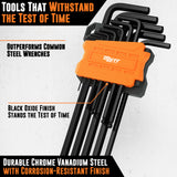 35pc L-Key Allen Wrench Set | Includes SAE, Metric and Torx Ball End Hex Key Sets