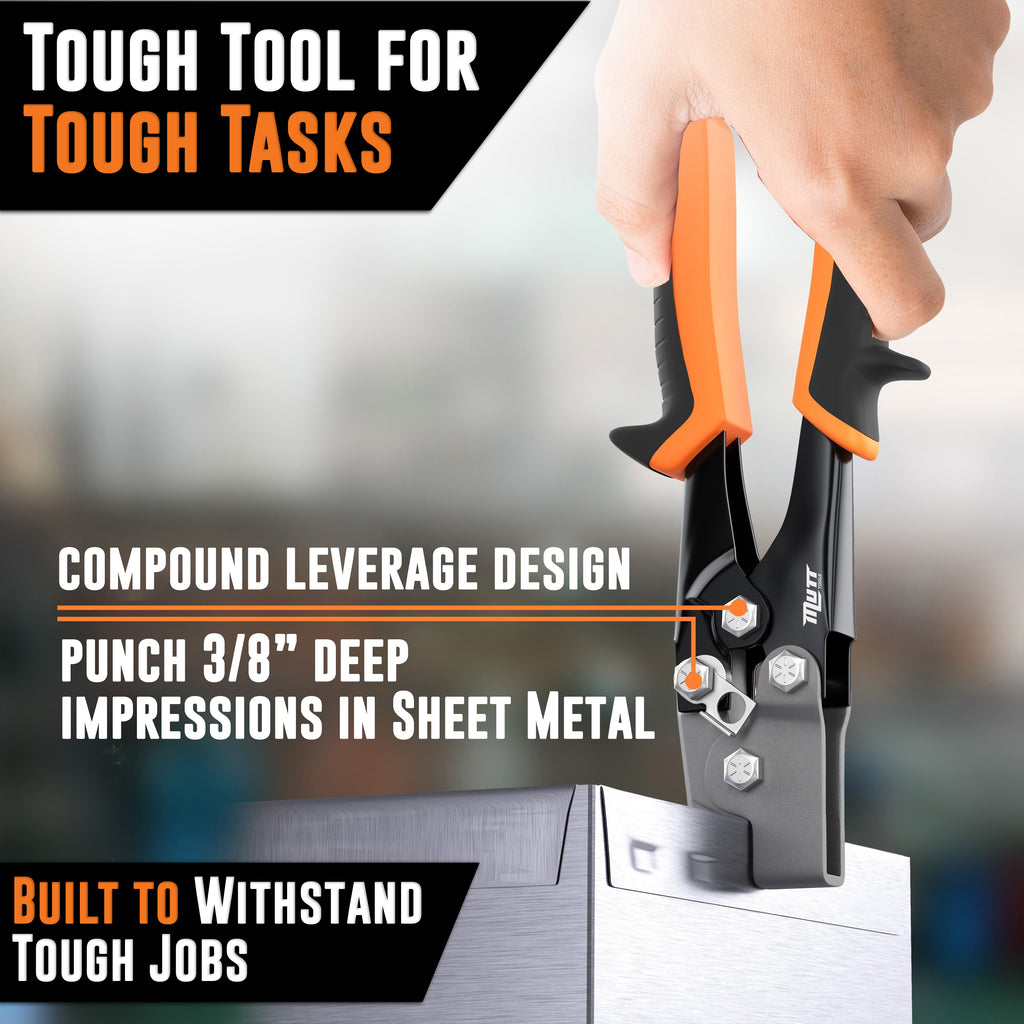 Punch Lock Rip Snap Lock Punch Tool for Easy Sheet Metal and Gutter Joining – Mutt Tools