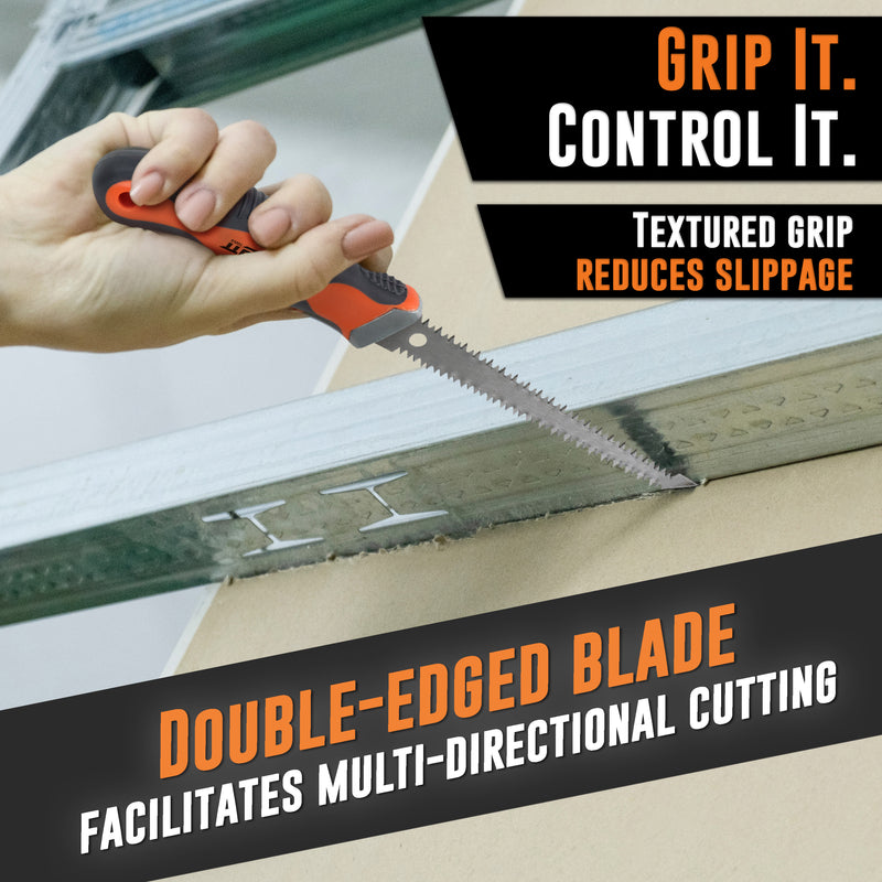 Double Sided Drywall Saw – 6" Drywall Jab Saw with Ergonomic Grip