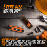 25pc Folding Allen and Torx Wrench Set | Includes Metric, SAE Hex Key Sets and Star Keys