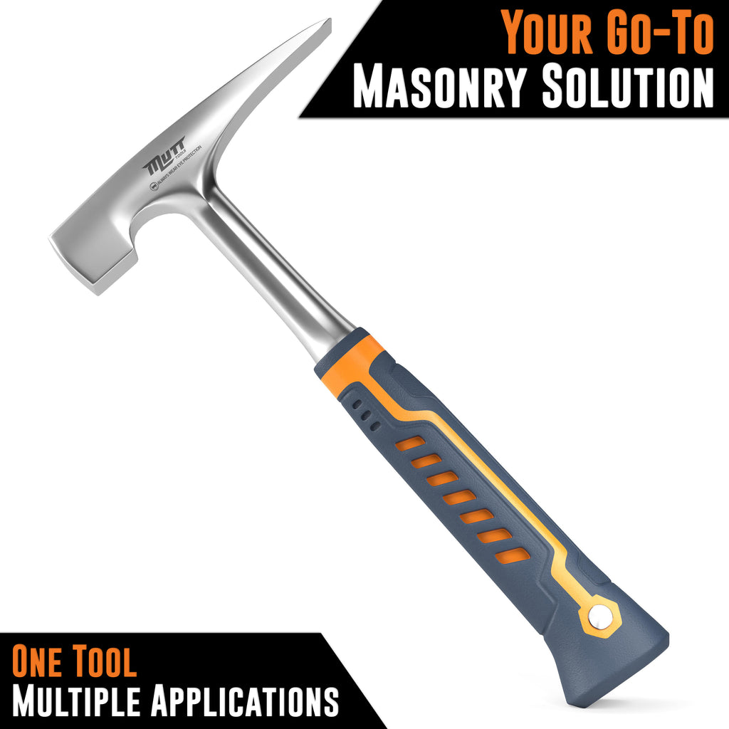 20oz Masonry Hammer with Ergonomic Handle for Stone Work | Mutt Tools