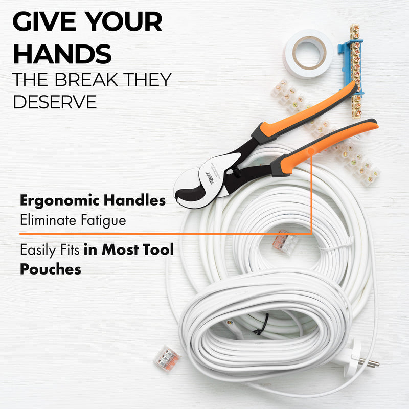 10 Inch Cable Cutters - Heavy Duty Cable Cutter for Aluminum, Copper and Communications Cable