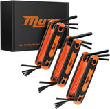 25pc Folding Allen and Torx Wrench Set | Includes Metric, SAE Hex Key Sets and Star Keys