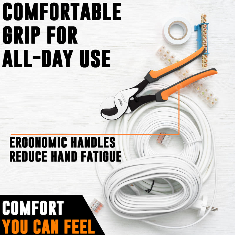 10 Inch Cable Cutters - Heavy Duty Cable Cutter for Aluminum, Copper and Communications Cable