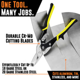 10 Inch Straight Cut Tin Snip | Heavy Duty Chrome Molybdenum Snips