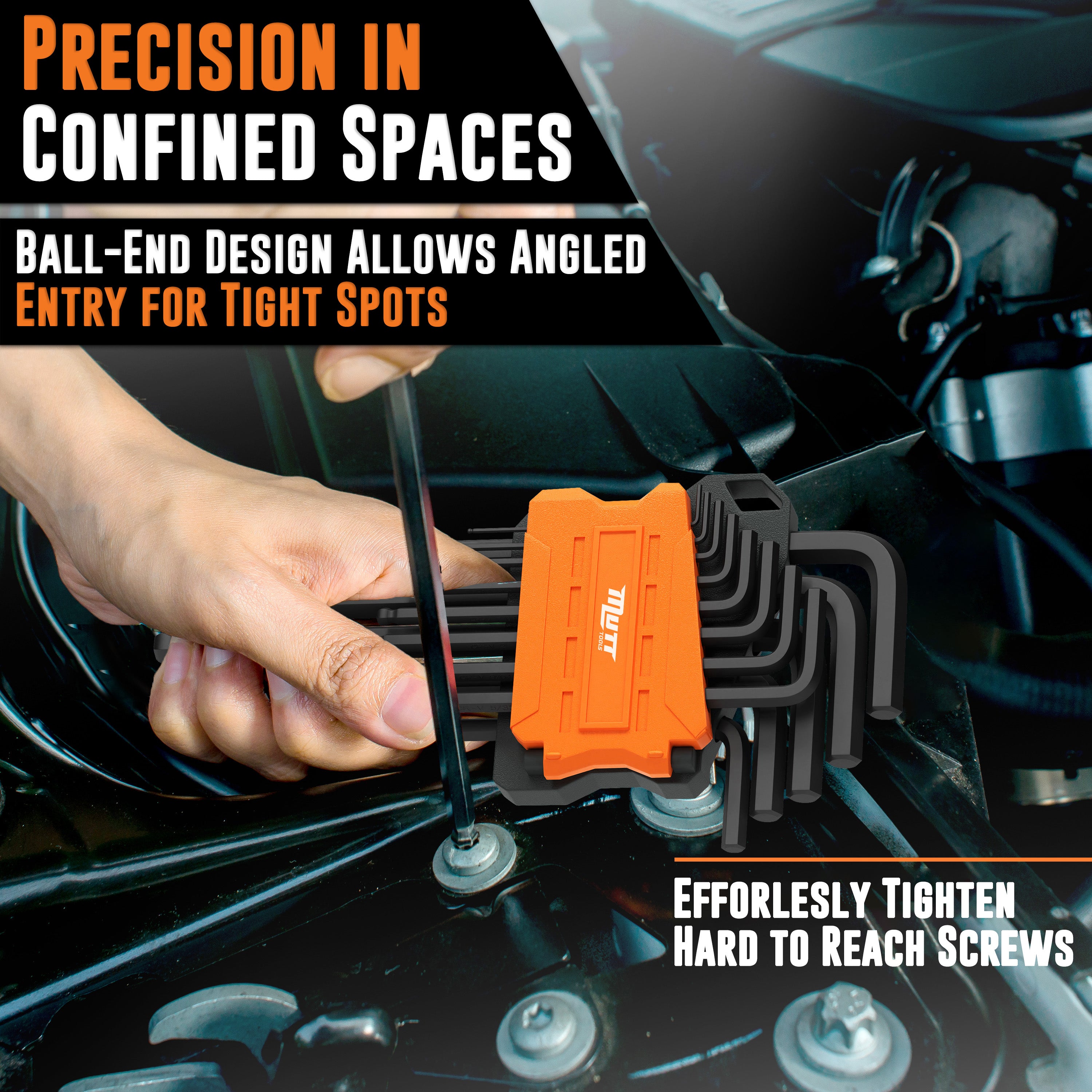 26pc L-Key Allen Wrench Set | Metric & SAE Ball End Hex Keys