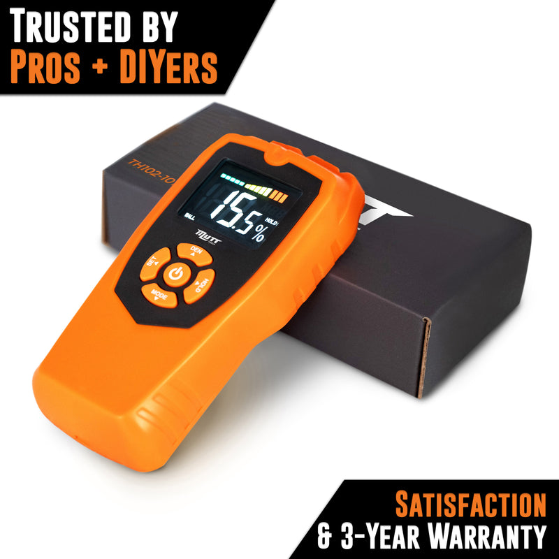 Pinless Moisture Meter | Non-Destructive Wood Moisture Meter for Walls, Drywall, Wood and Masonry