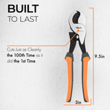 10 Inch Cable Cutters - Heavy Duty Cable Cutter for Aluminum, Copper and Communications Cable