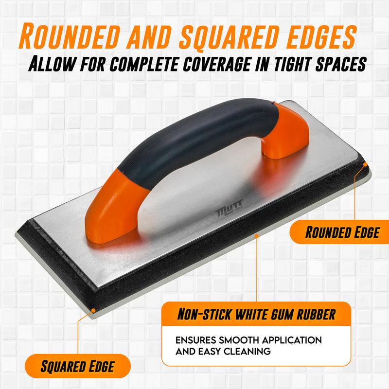 Rubber Grout Float – 9.5” x 4 Inch Grout Float for Tile – Grout Trowel for Tile, Grouting Floatubber Grout Float