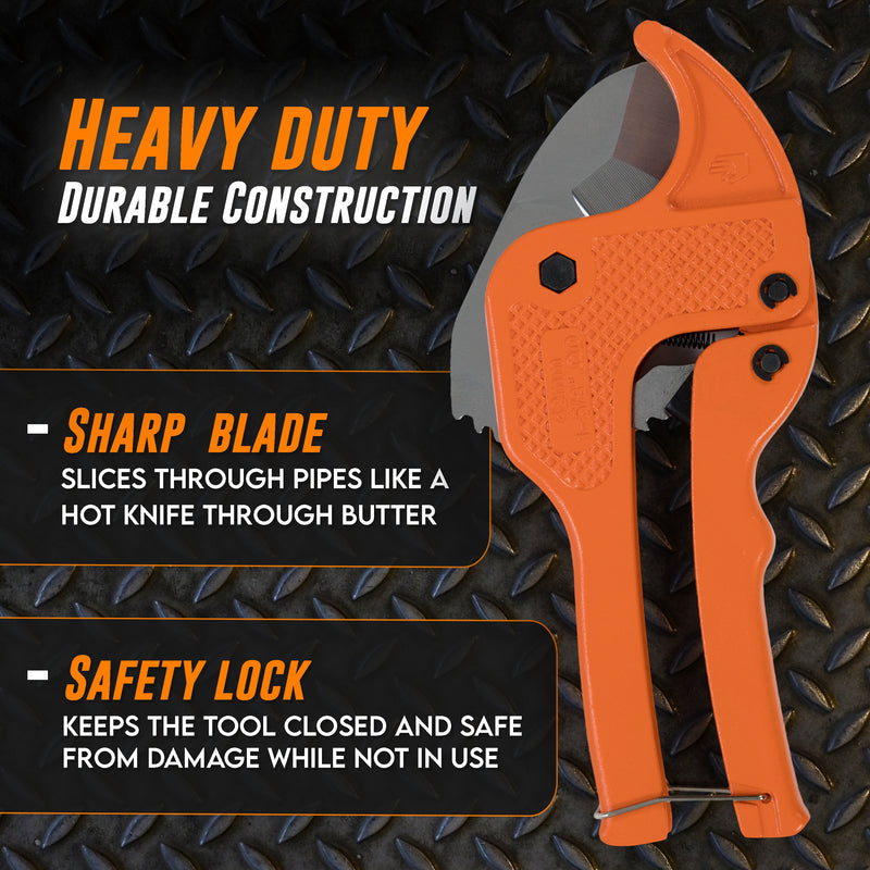 1.5” PVC Pipe Cutter – Heavy Duty Ratcheting PVC Cutter