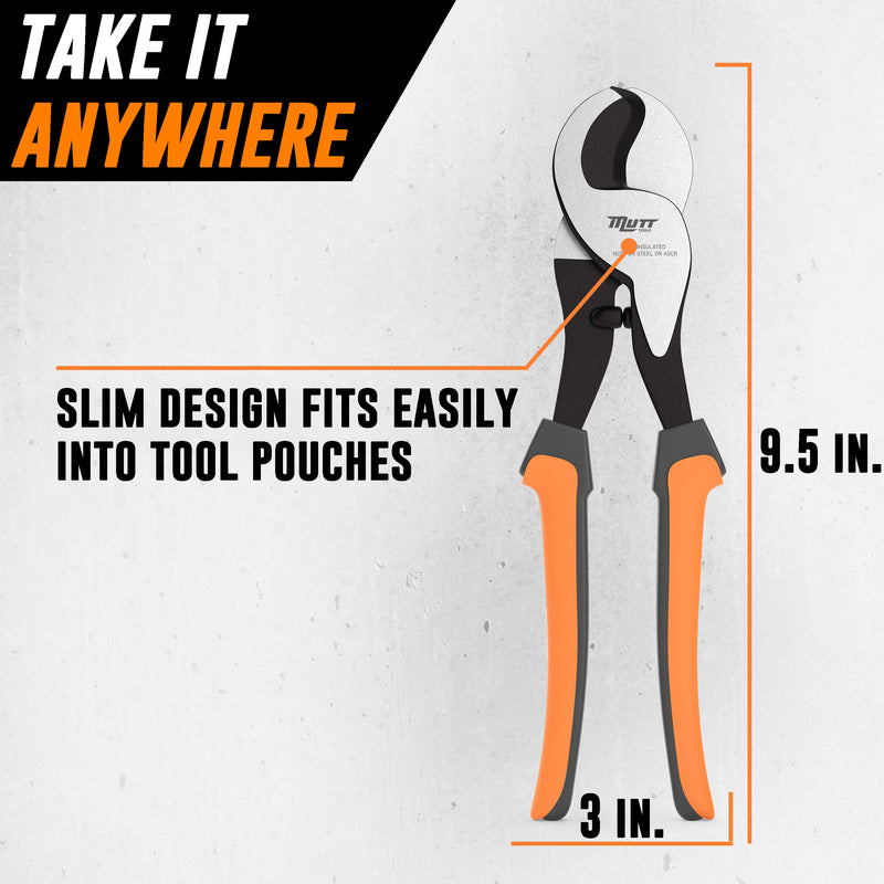 10 Inch Cable Cutters - Heavy Duty Cable Cutter for Aluminum, Copper and Communications Cable