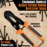 8" Mini Bolt Cutters | Small Bolt Cutters for Nails, Screws, Wire and More