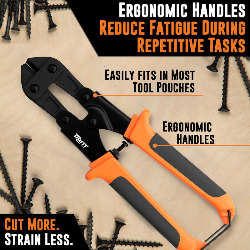 8" Mini Bolt Cutters | Small Bolt Cutters for Nails, Screws, Wire and More