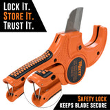 2.5 Inch PVC Pipe Cutter – 2.5" Ratcheting PVC Cutter – PVC Cutter Tool