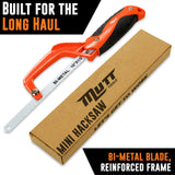 10" Mini Hacksaw for Metal – Compact Hack Saw with Bimetal Blade