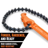 Chain Wrench Heavy Duty – Fits 1-1/2” to 6” Pipes and Filters – Chain Pipe Wrench and Chain Oil Filter Wrench