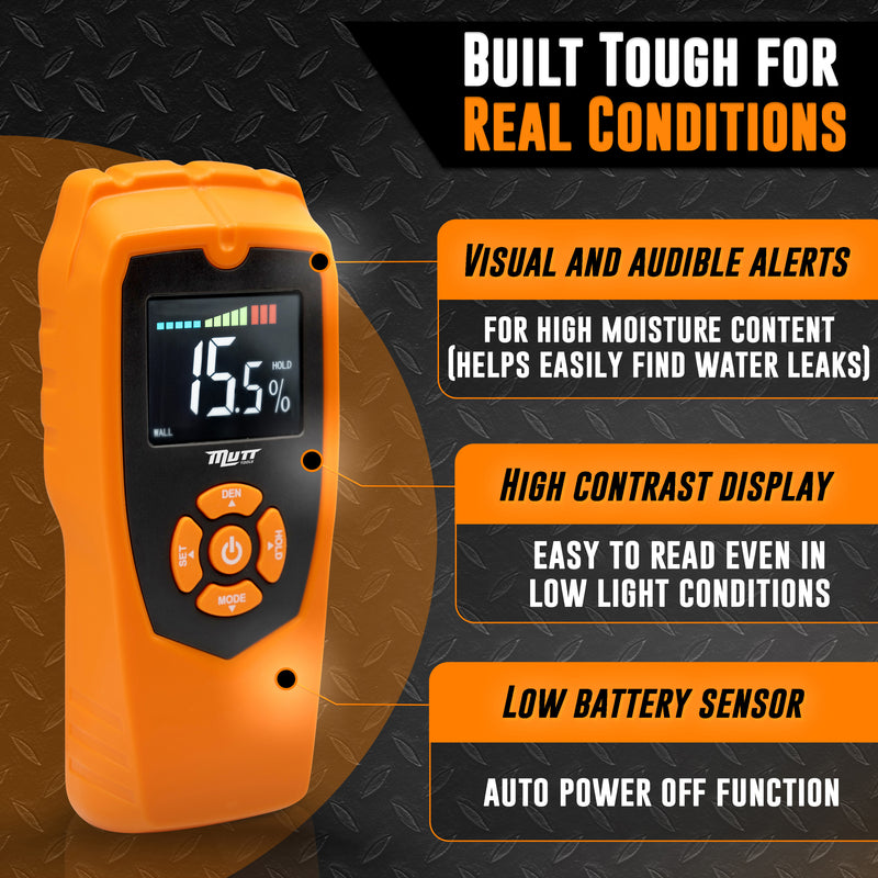 Pinless Moisture Meter | Non-Destructive Wood Moisture Meter for Walls, Drywall, Wood and Masonry