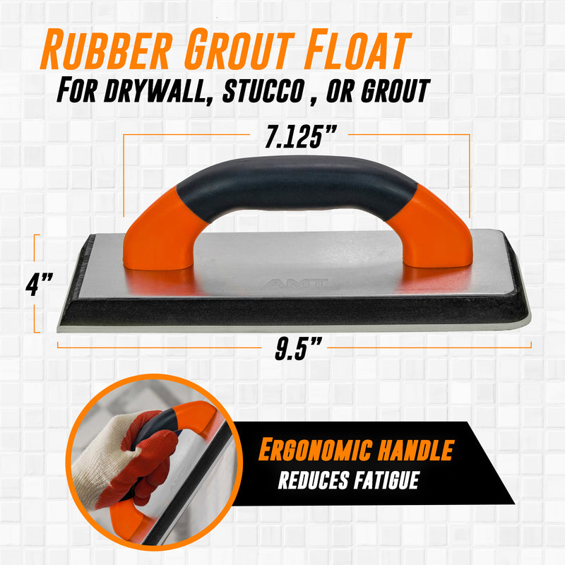 Rubber Grout Float – 9.5” x 4 Inch Grout Float for Tile – Grout Trowel for Tile, Grouting Floatubber Grout Float