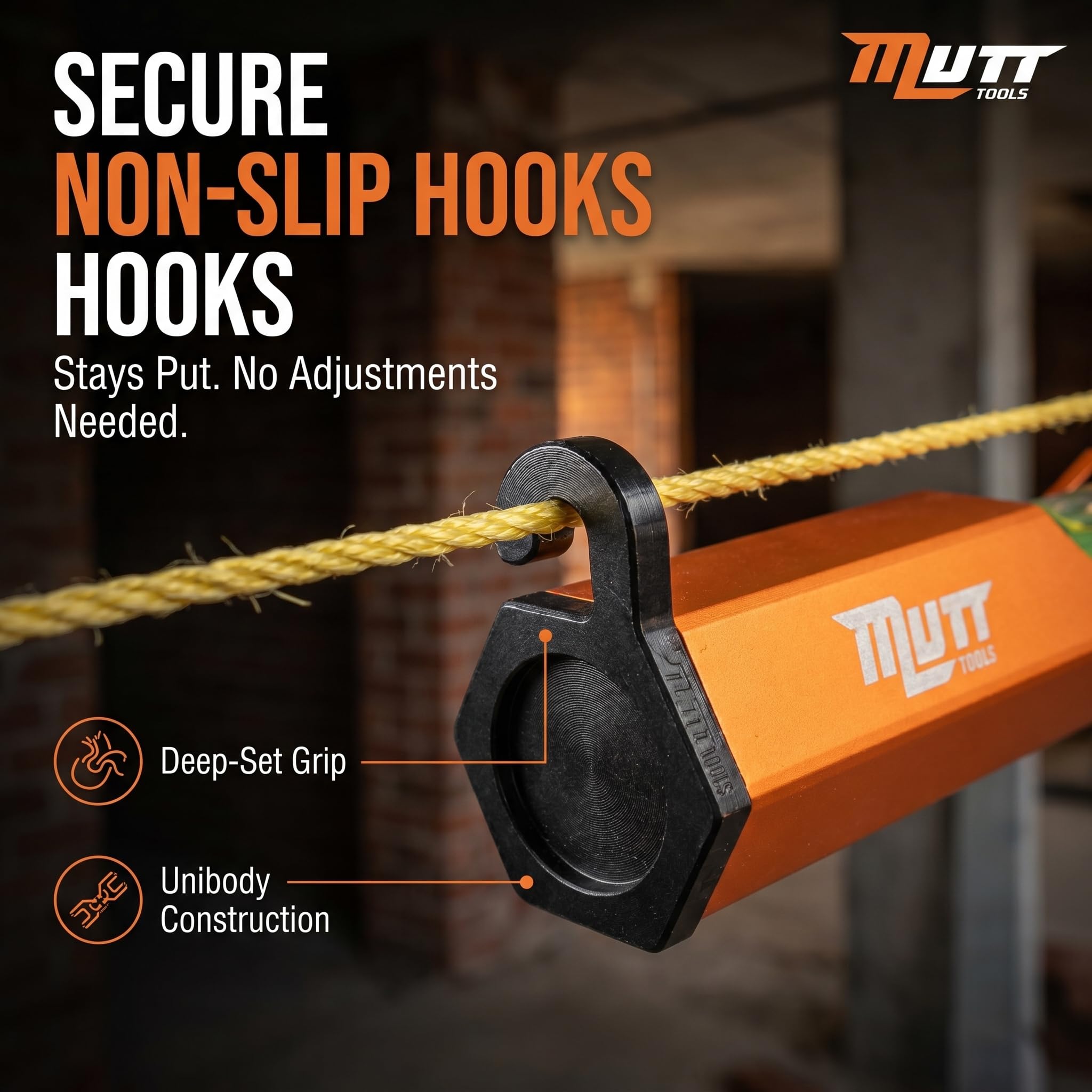 Mutt Tools 3 Inch Aluminum String Line Level for Construction