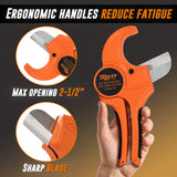 2.5 Inch PVC Pipe Cutter – 2.5" Ratcheting PVC Cutter – PVC Cutter Tool