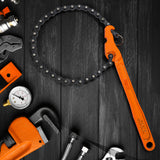 Chain Wrench Heavy Duty – Fits 1-1/2” to 6” Pipes and Filters – Chain Pipe Wrench and Chain Oil Filter Wrench