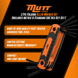 17pc Folding Allen Wrenches Sets | Includes Metric and SAE Hex Key Sets