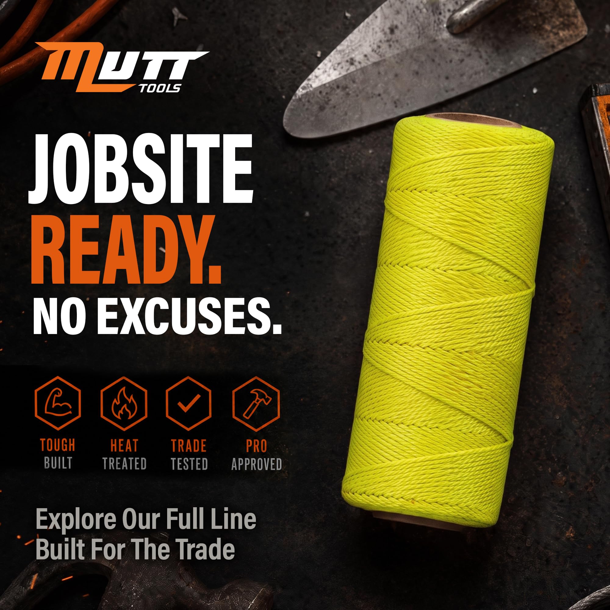 Mutt Tools #18 Braided Nylon Mason Construction String Line