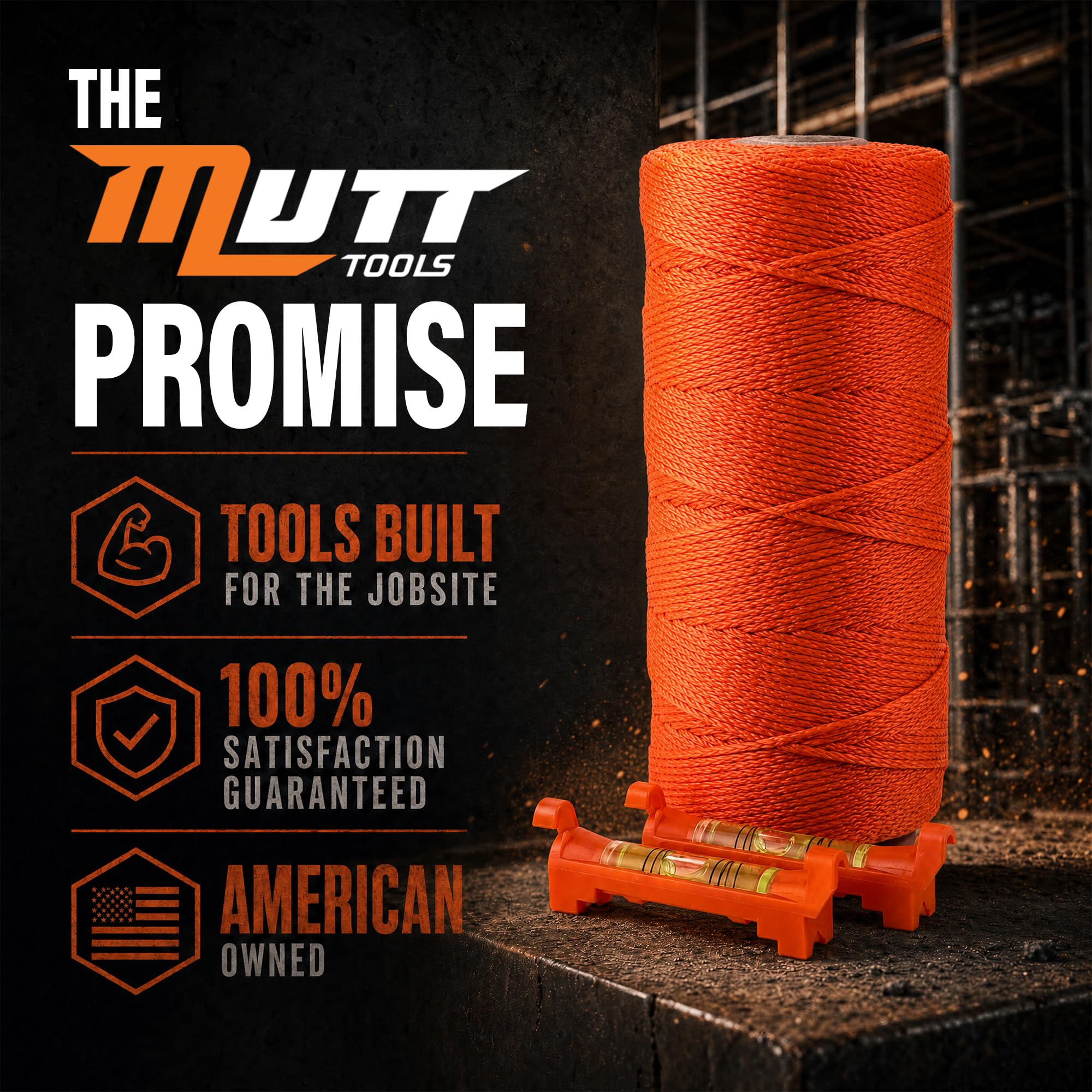 Mutt Tools #18 Braided Nylon Mason Construction String Line